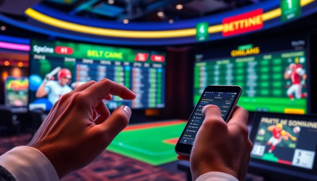 Interactive interface of Nhà cái 22BET showing live betting options and sports events.